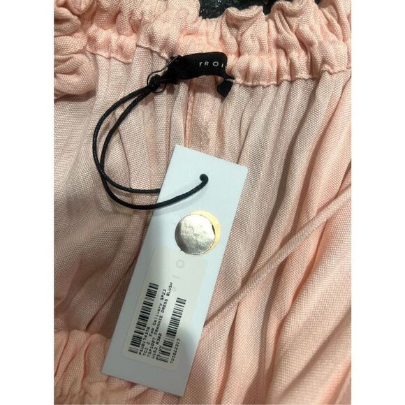 TROIS the label Frannie Shoreline Maxi Dress -Blush Pink Wedding Guest size S NW - Picture 7 of 8